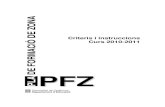 Criteris i Instruccions PFZ 2010-11