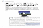 Microsoft SQL Server, MySQL y PostgreSQL