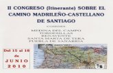 II Congreso sobre el Camino Madrileño-Castellano de Santiago