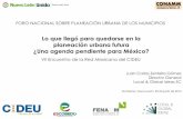 Panel 1: Planeando el Futuro Urbano de las Ciudades Mexicanas