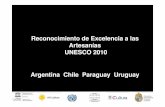 Resultado do Juri da UNESCO - Artesanatos premiados 2010