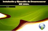 Instalación y Ejecución de Dreamweaver MX2004.