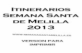 Itinerarios Semana Santa de Melilla 2013. Versión para Imprimir