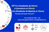 Programa 10° Foro 3er Encuentro Estudiantes de Historia Univalle - 2011