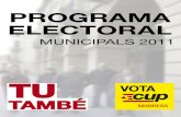 CUP. Programa electoral, municipals 2011
