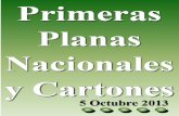Primeras Planas Nacionales y Cartones 5 Octubre 2013