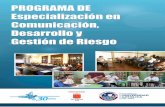 Brochure - Programa de Especializacion en comunicación, desarrollo y gestión de riesgo