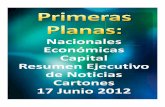 Primeras Planas Nacionales y Cartones 17 Junio 2012