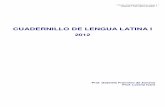 Cuadernillo de lengua latina I