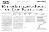 Enredan gasoducto en Los Ramones