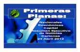 Primeras Planas Nacionales y Cartones 24 Abril 2012