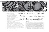 Población la Legua: "Hambre de Paz sed de Dignidad