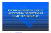 TÉCNICAS ESPECIALES DE AUDITORÍA DE SISTEMAS COMPUTACIONALES