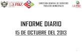 Informe Diario Servicios Públicos La Paz 15  Oct