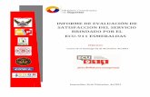 Informe de satisfacción ECU 911 Esmeraldas 16 al 22 de diciembre 2013