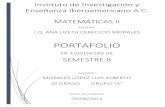 PORTAFOLIO DE MATAMÁTICAS SEMESTRE B