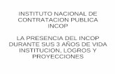 Incop - Institución, logros y proyeciones