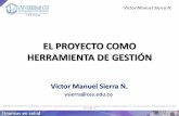 El proyecto como herramienta de gestión. Victor M. Sierra. Universidad CES