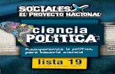 Plataforma de Ciencia Política - Sociales x el Proyecto Nacional, Lista 19