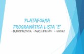 Plataforma Programática Lista E Colegio de Profesores Magallanes