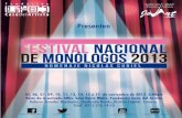 Programa de mano Festival Nacional de Monologo 2013
