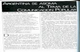 Argentina se asoma al tema de la Comunicación Popular