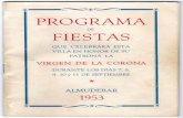 Programa de fiestas 1953