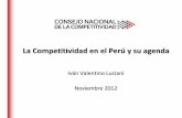 La Competitividad en el Perú y su agenda