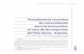 Transferencia recursiva de conocimiento para la innovación: el caso de la empresa del País Vasco.