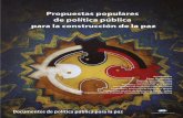 Propuestas populares de políticas públicas para la construcción de la paz