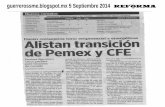 Alistan transición de Pemex y CFE