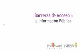 Barreras de acceso a la información pública 2011