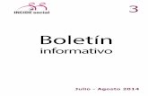 "Boletin informativo" de INCIDE Social, A. C. (Núm. 3, julio-agosto del 2014)