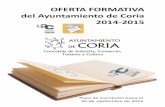 OFERTA FORMATIVA DEL AYUNTAMIENTO DE CORIA 2014/15