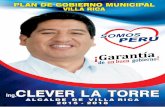 Plan de Gobierno Clever La Torre - Candidato a la Alcaldía de Villa Rica 2015 - 2018 - Somos Perú