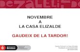 La Casa Elizalde Agenda Espectacles NOVEMBRE 2014