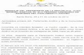 Mensaje Presidente de Colombia Juan Manuel Santos