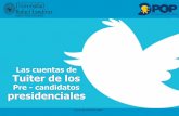 Las cuentas de tuiter de los pre candidatos presidenciales