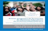 Programa de Formación de Mentores Educativos Universidad Hebraica