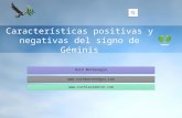 Características positivas y negativas del signo de Géminis