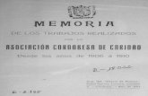 1911 Memoria de la Asociacion Cordobesa de Caridad, de 1906 a 1910