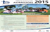 Cartel proceso de admisión 2015