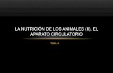 La nutricion de los animales (II) El aparato circulatorio