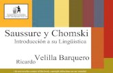 Saussure & Chomsky. Introducción a Su Lingüística (Ricardo Velilla Barquero)