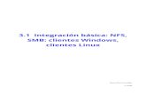 Integración básica: NFS, SMB: clientes Windows, clientes Linux