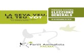 Programa Electoral Partit Animalista Eleccions Generals 2015 en Català
