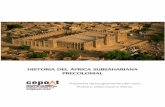 Programación del curso de Historia de África Precolonial - Propuesta CEPOAT