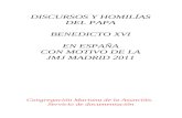 Discursos,Homilías Papa Benedicto Xvi en España Jmj Madrid 011