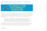 150 Phrasal Verbs con traducción y ejemplos