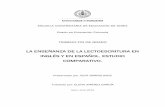 La Enseñanza de La Lectoescritura en Inglés y en Español